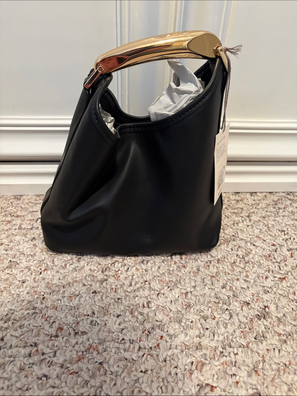 a new day Black Mini Top-Handle Bag with Gold Accent